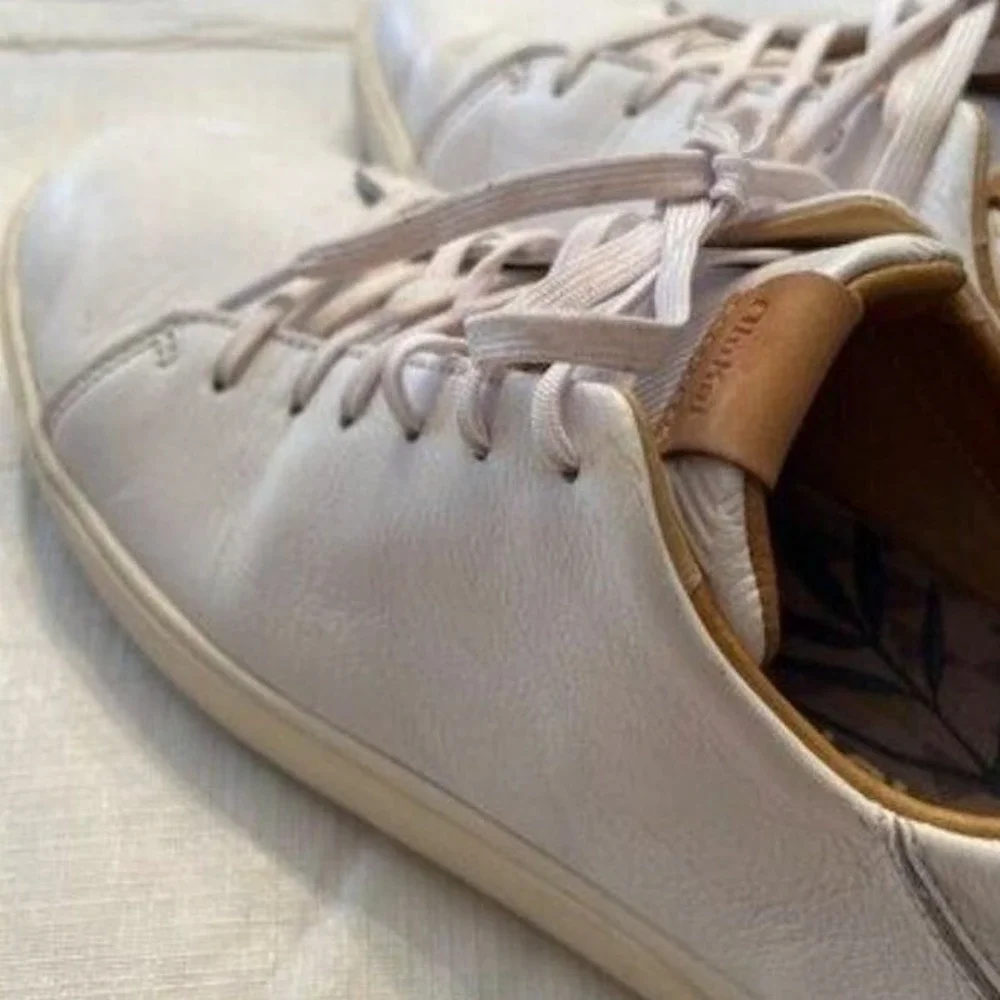 Olukai Lae'Ahi Li 'ILi Leather Lace-Up Convertible Sneaker White Size 9 Mens‎
